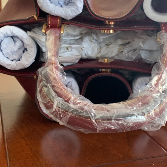 Dooney & Bourke Florentine Brenna Exquisite Leather Stunning Color - Picture 3 of 11